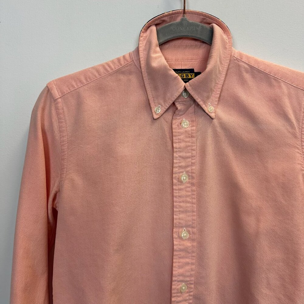 Rugby Ralph Lauren OCBD Button Down Shirt Orange Size 2 - Picture 4 of 13